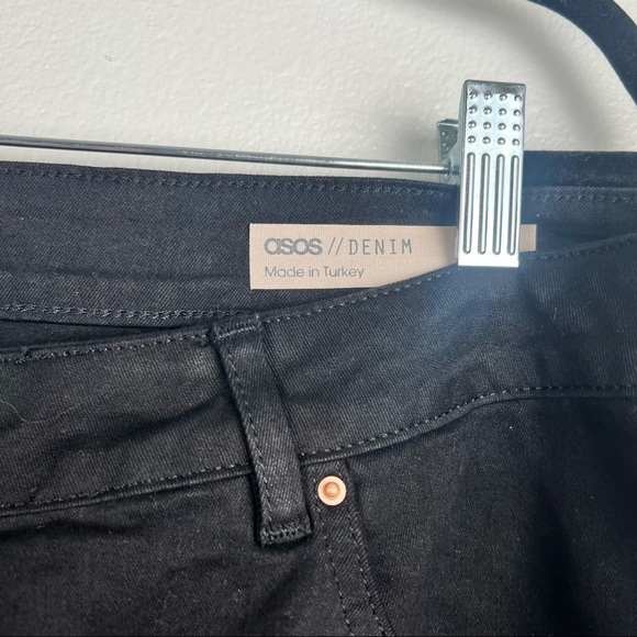 ASOS High Waisted Black Skinny Jeans Stretch Plus Sz 18 - Picture 4 of 6